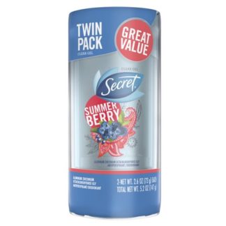 Secret Fresh Antiperspirant and Deodorant Clear Gel, 2 Pack (Pasion de Tango, Summer Berry, Luxe Lavender)